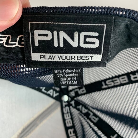 Ping Sensorcool Mens Navy Blue Snapback Hat - Picture 5 of 5